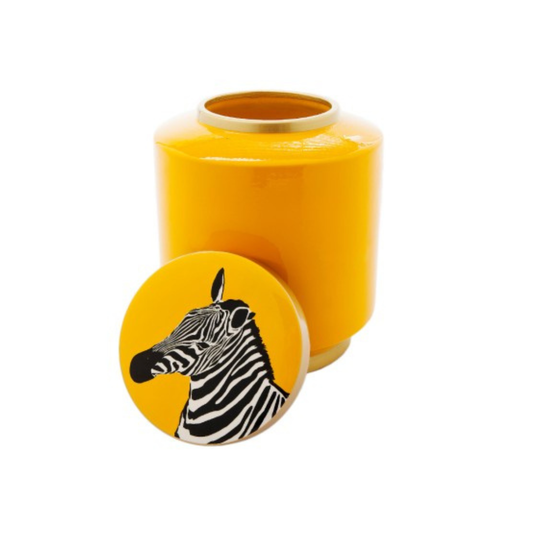 Yellow Zebra Jar