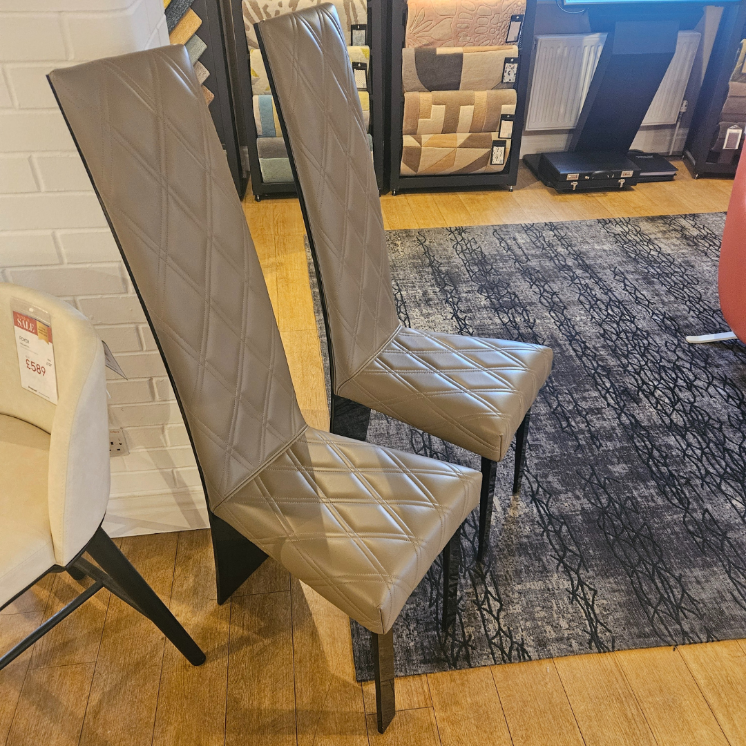 Reflex New York Diamond Quilted Leather Chairs