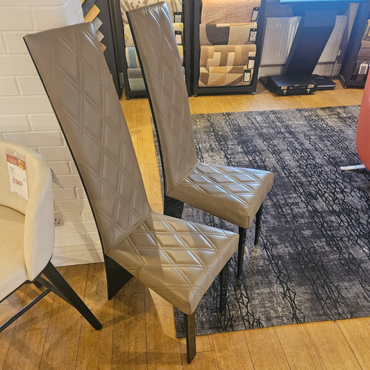 Reflex New York Diamond Quilted Leather Chairs