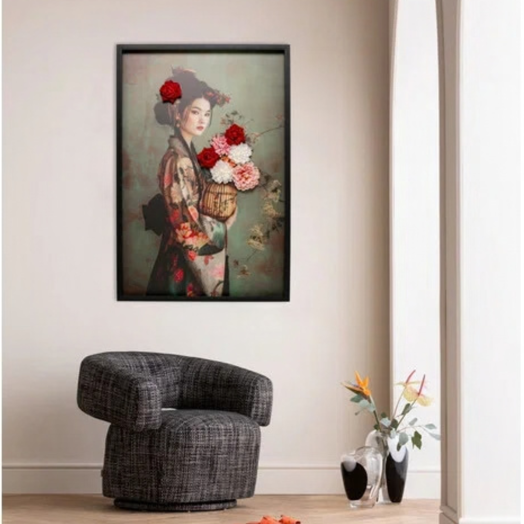 Kimono Girl Canvas Picture