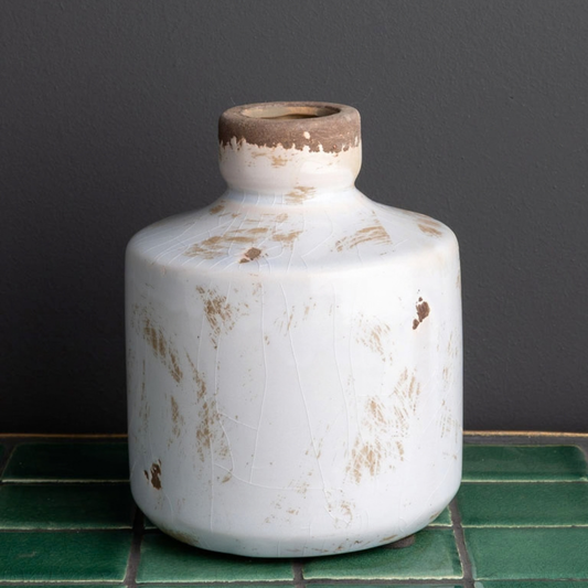 White Bottle Vase