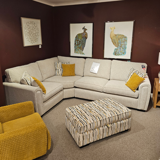 Alstons MEMPHIS Corner Sofa, Snuggler & Ottoman