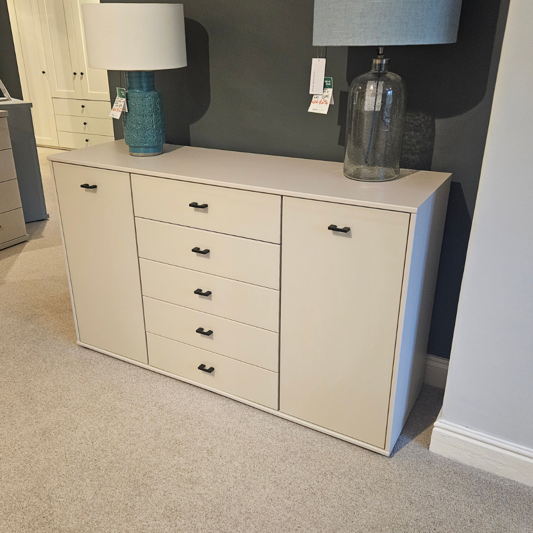 Wiemann MONACO 5 Drawer Combi Dresser | Champagne Glass