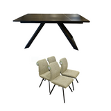 BLACK FRIDAY DEAL | Bella Extending Dining Table & 4 Riley Dining Chairs Bundle