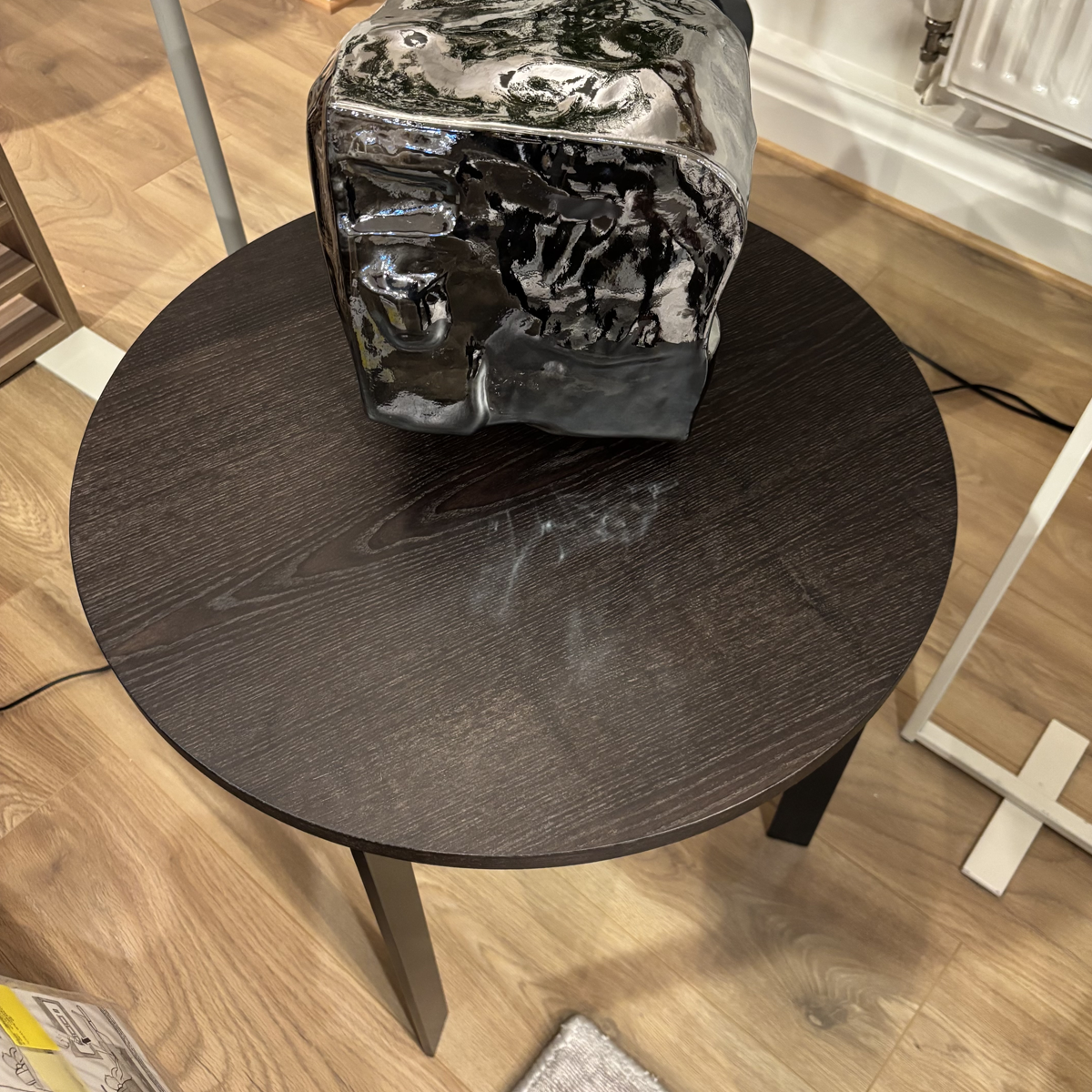 Natuzzi Editions WIRE Ash Brown Round Side Table