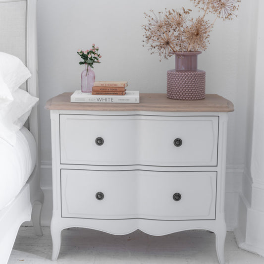 Amelie 2 Drawer Wide Bedside