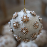 Ivory Pearl Christmas Tree Bauble