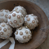 Ivory Pearl Christmas Tree Bauble