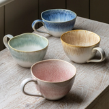 Gallery Direct Reactive Organic Mugs - Set of 4 Camel