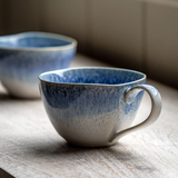 Gallery Direct Reactive Organic Mugs - Set of 4 Blue