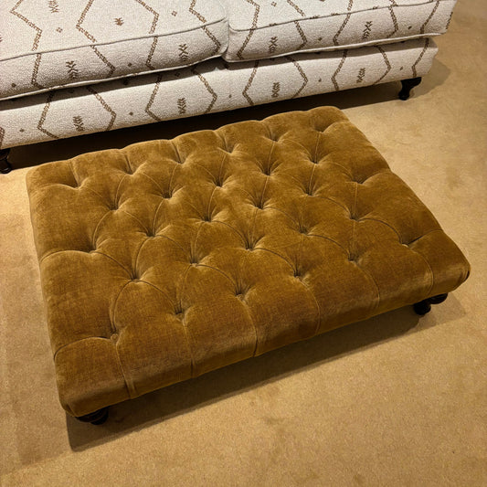 Large Buttoned Footstool