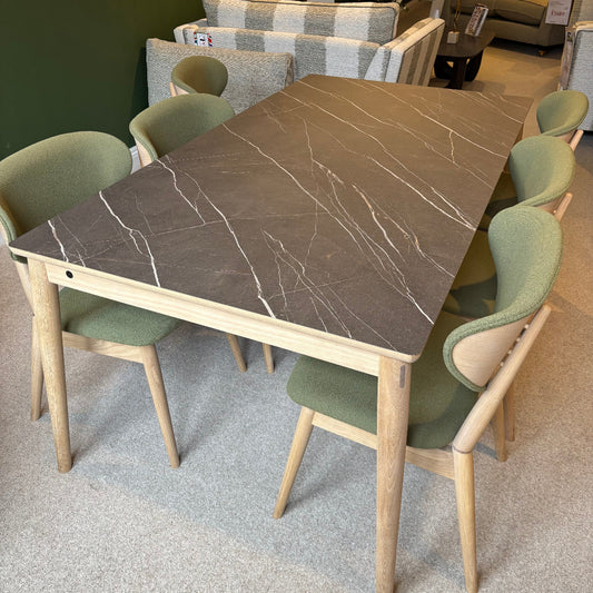 Zodiac Extending Dining Table and Six Chairs