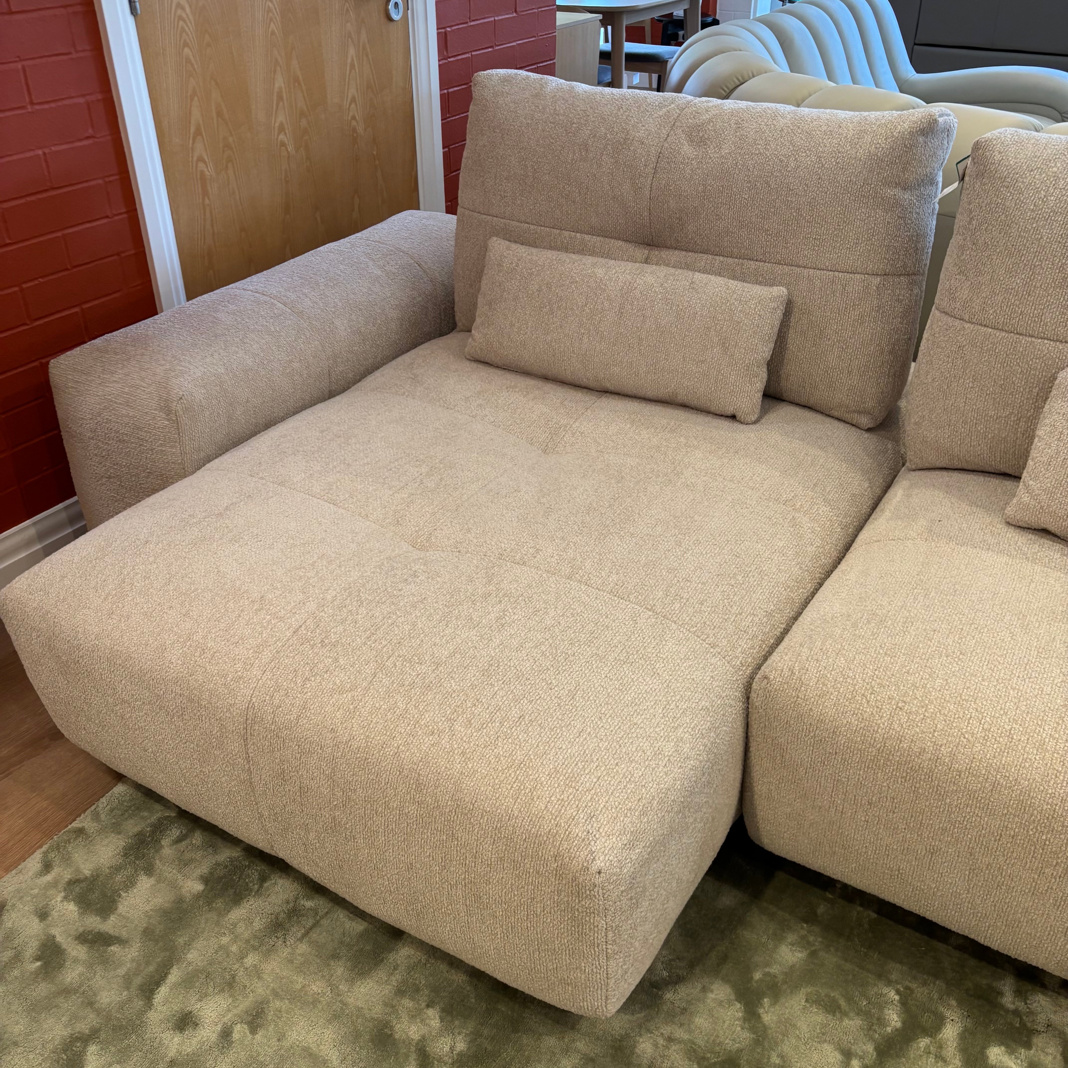 ARIA Corner Sofa with Power Backrest, Cushions and Table