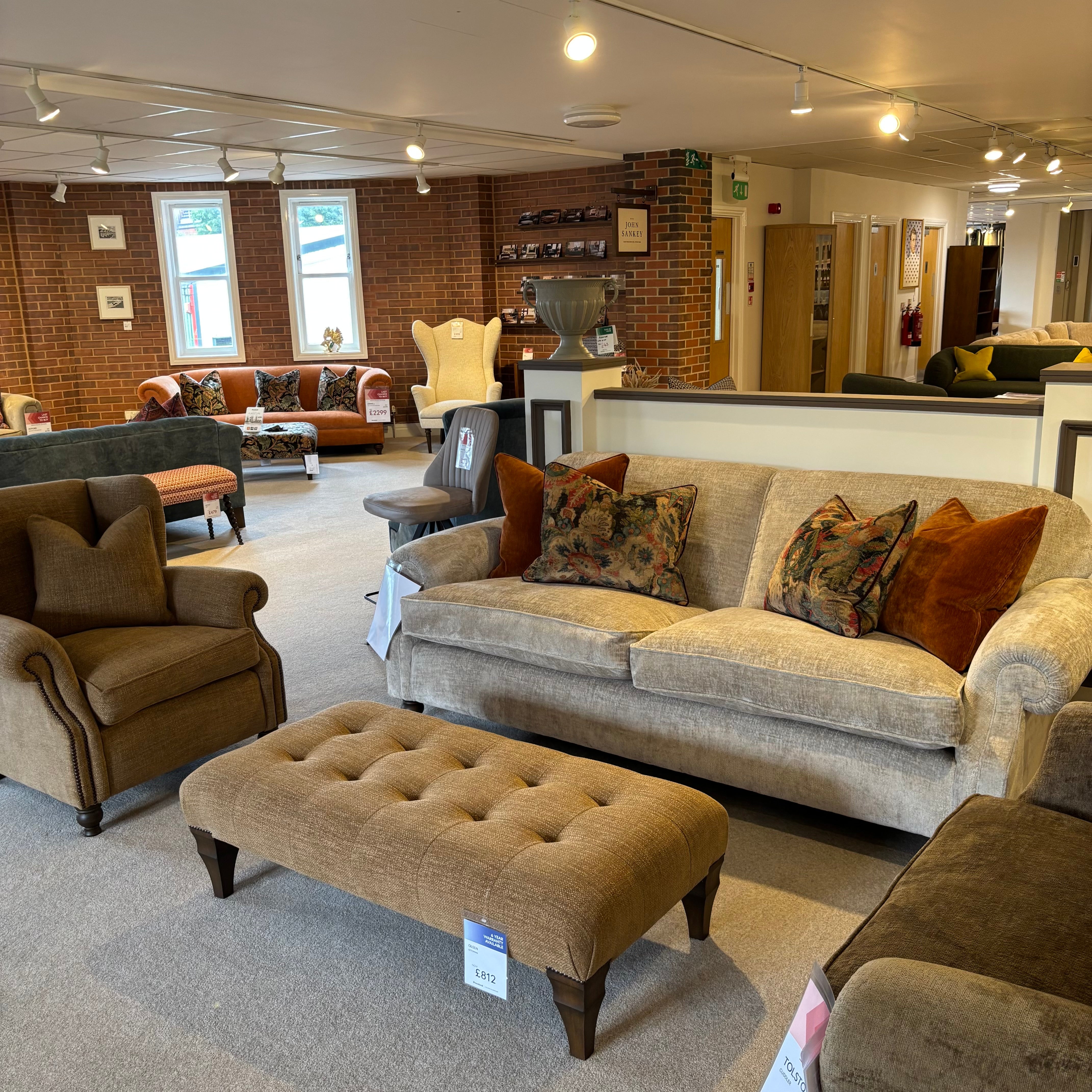 John Sankey TOLSTOY Grand Sofa, Armchair and Footstool