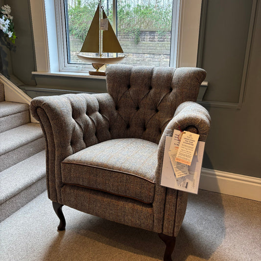Ascot Harris Tweed Accent Chair 1