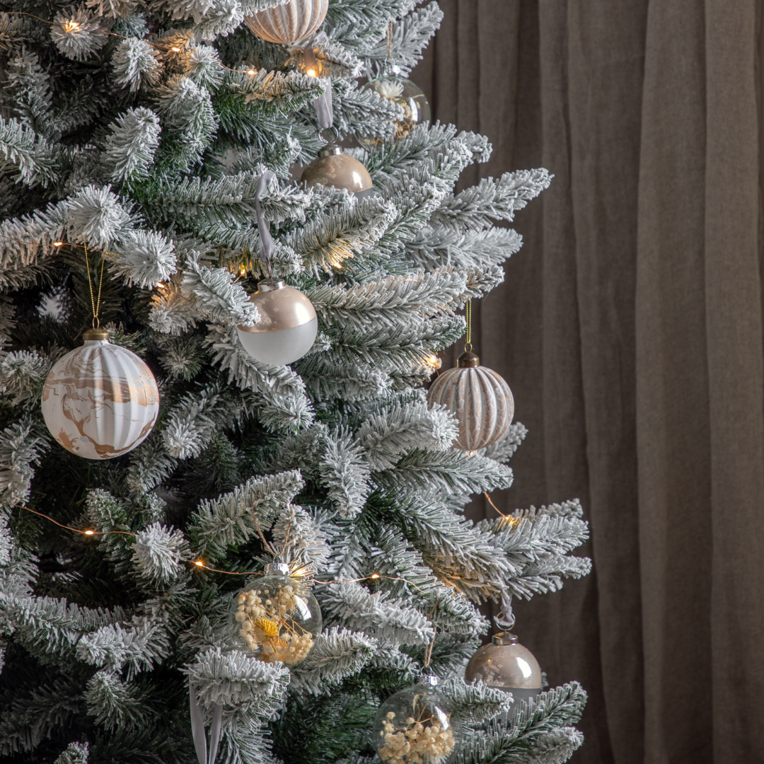 Jako Marbled Bronze Baubles - Set of 6