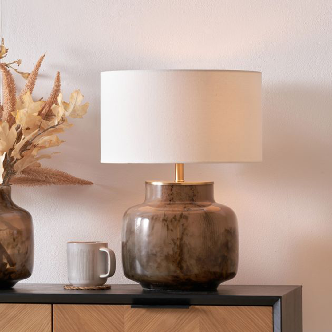 Cerdanya Brown and Beige Table Lamp