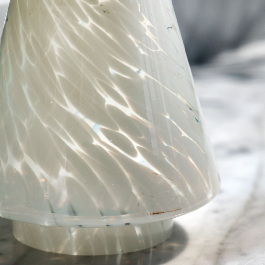 Large White Confetti Glass Tree Decoration