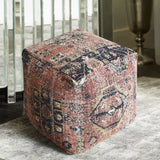 Textured Square Pouf