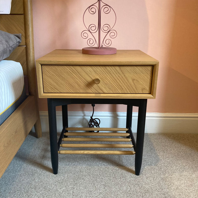 Ercol Monza 1 Drawer Bedside Table