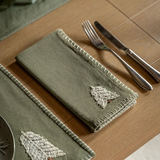 Gallery Direct Woodland Embroidered Tree Napkin