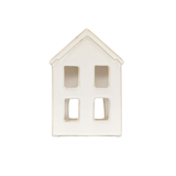 Pearly White Houses Tealight Holder Single