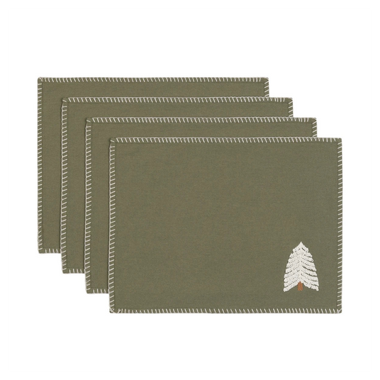 Gallery Direct Woodland Embroidered Tree Placemat