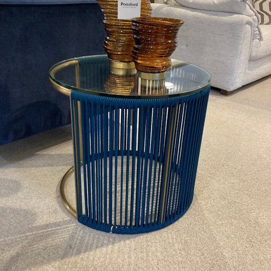Rhonda Lamp Table in Blue