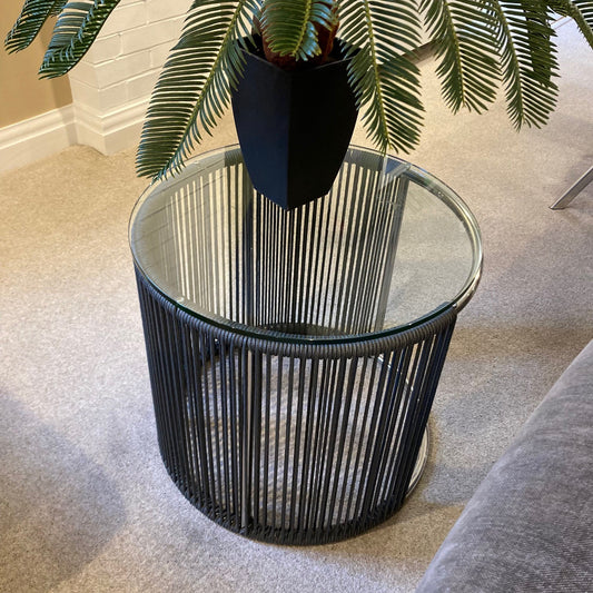 Rhonda Lamp Table in Grey