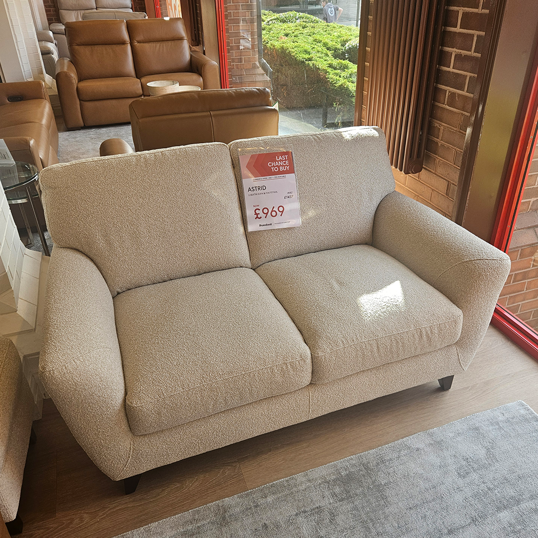Simon Li Astrid 2 Seater Sofa & Footstool