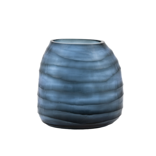 Sintra Handblown Carved Small Glass Vase