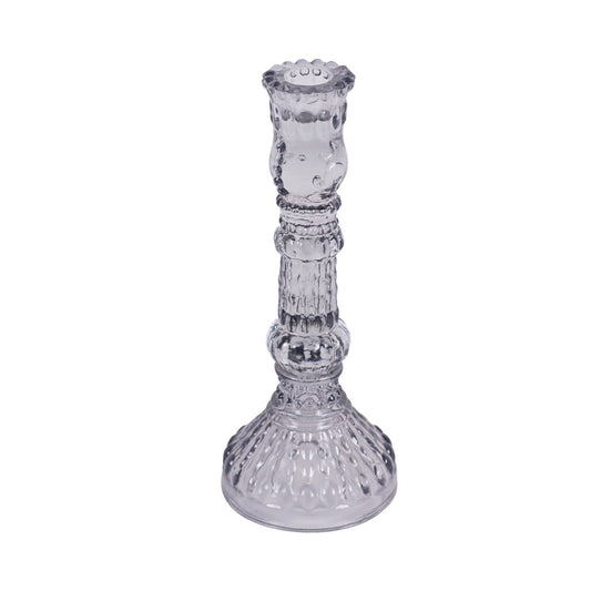 Smoke Glass Candlestick