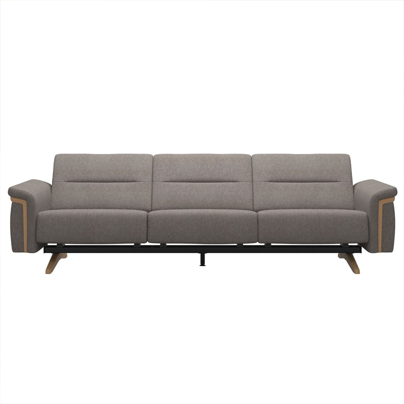 Stressless Stella Wood 3 Seater Fabric Sofa