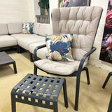 Folio Relaxer Chair with Cushion and Stool