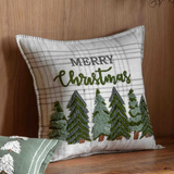 Gallery Direct Woodland Merry Christmas Trees Cushion