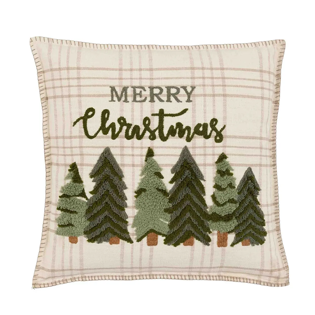 Gallery Direct Woodland Merry Christmas Trees Cushion