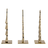 Gallery Direct Heritage Set of 3 Gold Tree Ornaments Ornaments