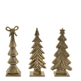 Gallery Direct Heritage Set of 3 Gold Tree Ornaments Ornaments