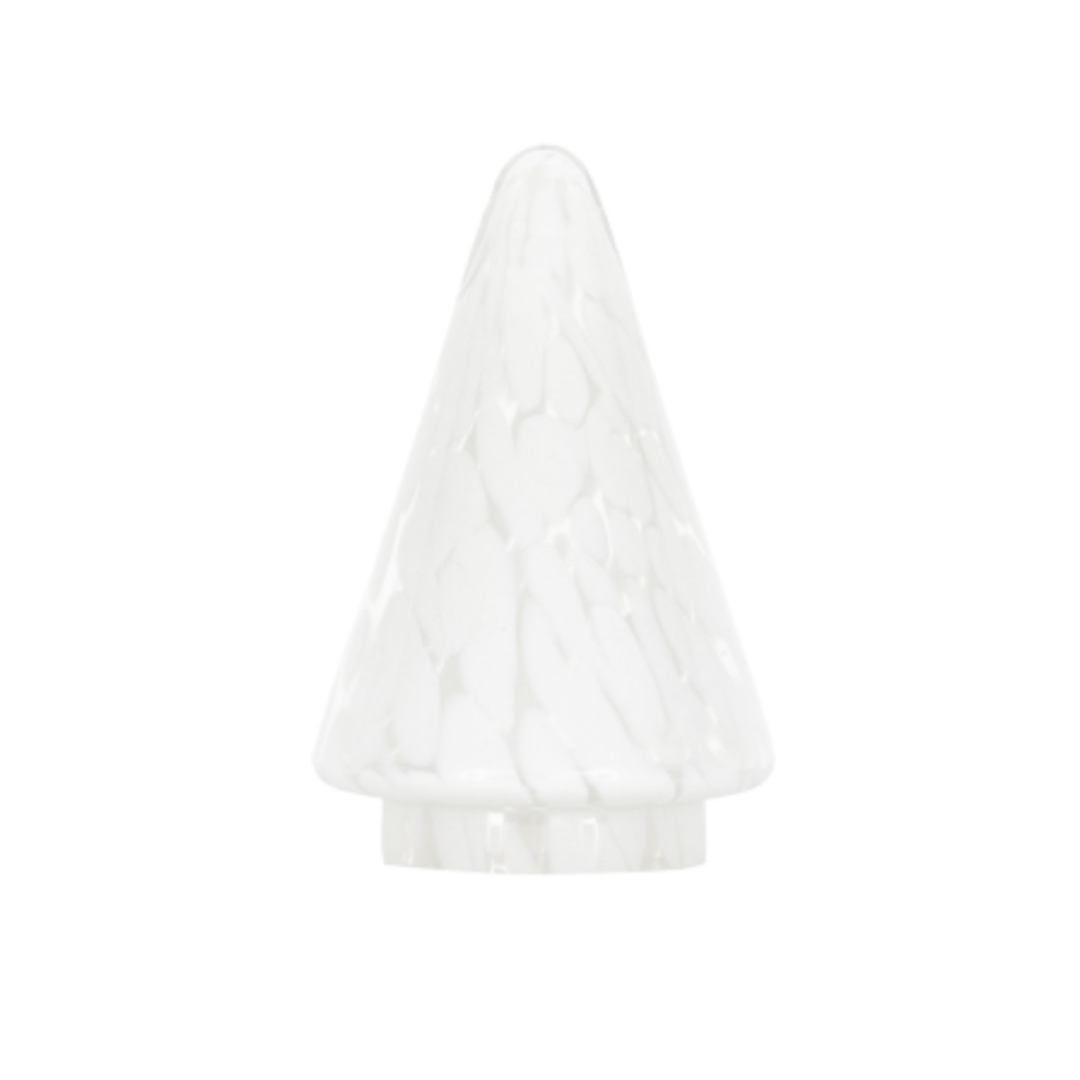 Small White Confetti Glass Tree Decoration