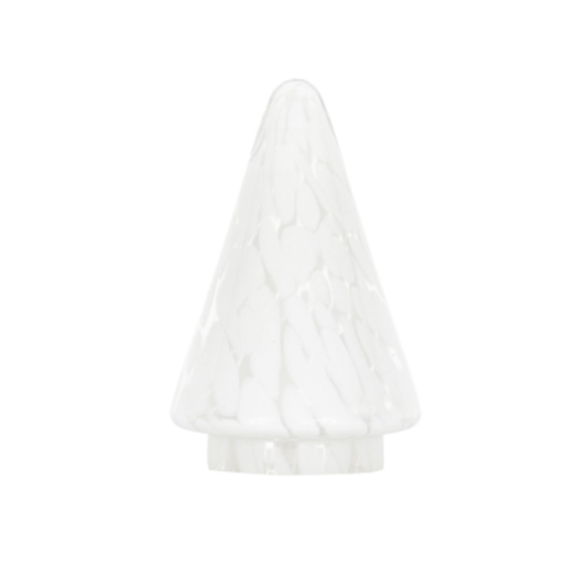 Small White Confetti Glass Tree Decoration