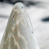 Small White Confetti Glass Tree Decoration