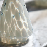 Small White Confetti Glass Tree Decoration