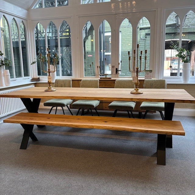 Woodland Walk Dining Table, 4 Chairs and Bench