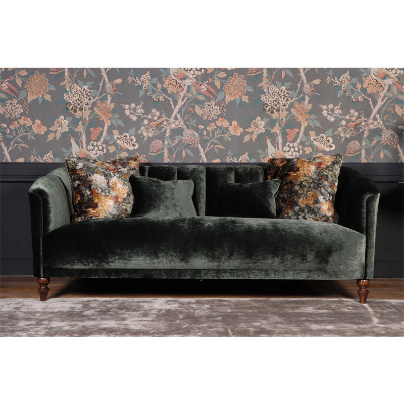 An image of the Spink & Edgar Hayworth Grand Sofa in Green Velvet 