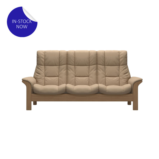 In-Stock Stressless Windsor High Back 3-Seater Leather Sofa
