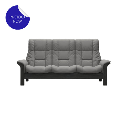 In-Stock Stressless Windsor High Back 3-Seater Leather Sofa