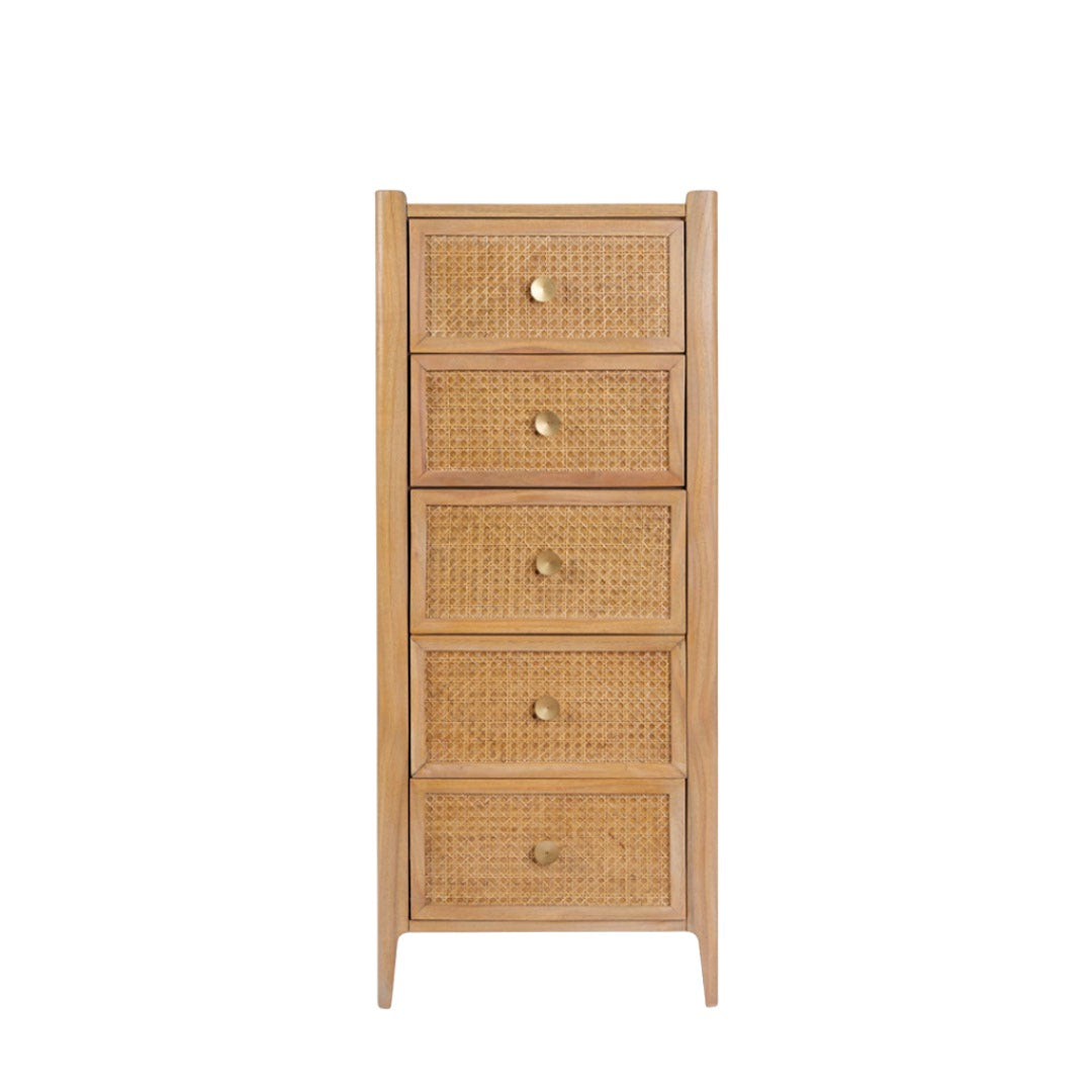 IN-STOCK | Bergere Tall 5 Drawer Chest