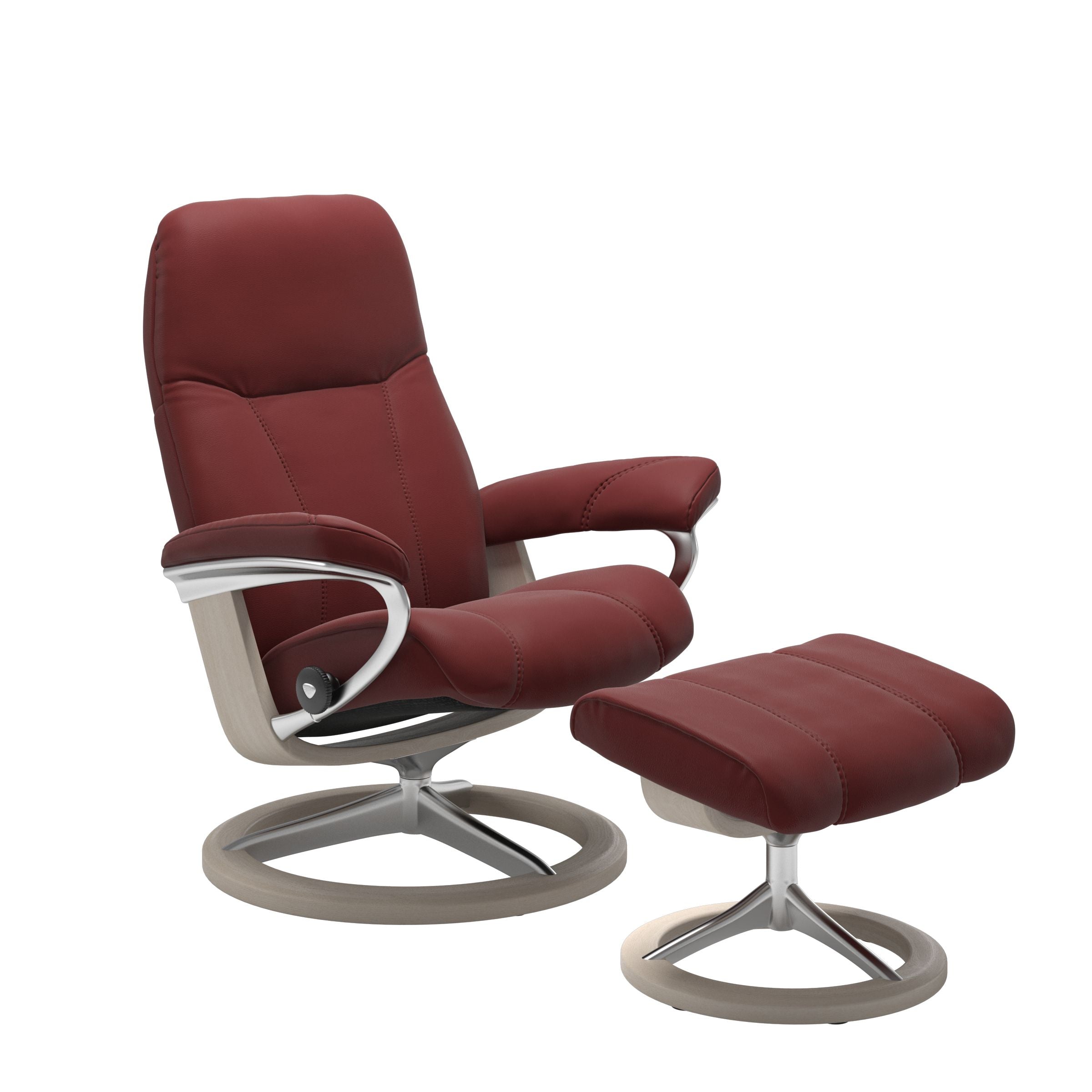 Stressless Consul Signature Leather Chair & Footstool (M)