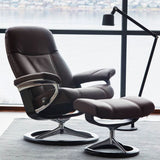 Stressless Consul Classic Leather Chair & Footstool (L)