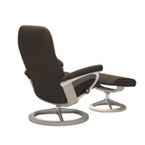 Stressless Consul Signature Fabric Chair & Footstool (S)